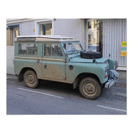Groen land Rover Perfect Poster (Voorkant)