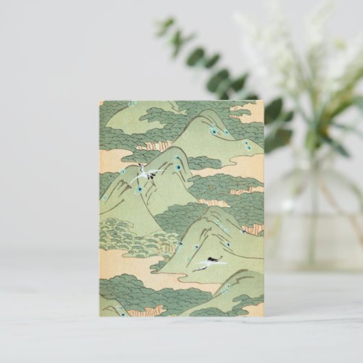 groen landschap briefkaart (Staand voorkant)