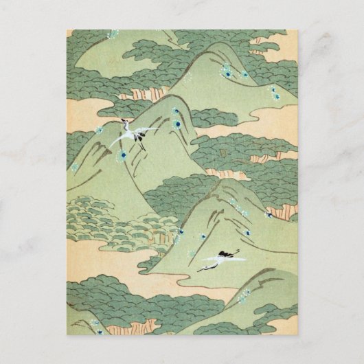 groen landschap briefkaart (Voorkant)