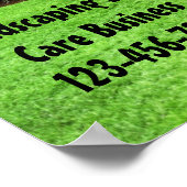 Groen landschap Groen bedrijfsetiket in de startfa Poster (Hoek)