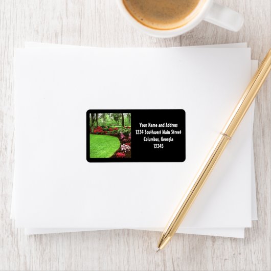 Groen landschap in de startfase etiket (Insitu)