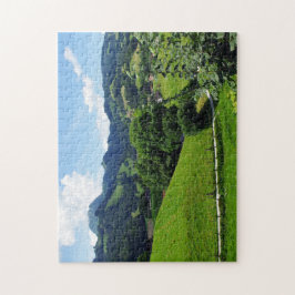 Groen landschap legpuzzel