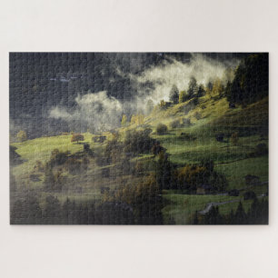 Groen landschap legpuzzel