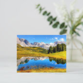 Groen landschap met het Pond- en Snowy-gebergte Briefkaart (Staand voorkant)