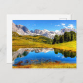 Groen landschap met het Pond- en Snowy-gebergte Briefkaart (Voorkant / Achterkant)