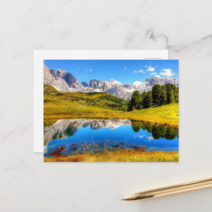 Groen landschap met het Pond- en Snowy-gebergte Briefkaart