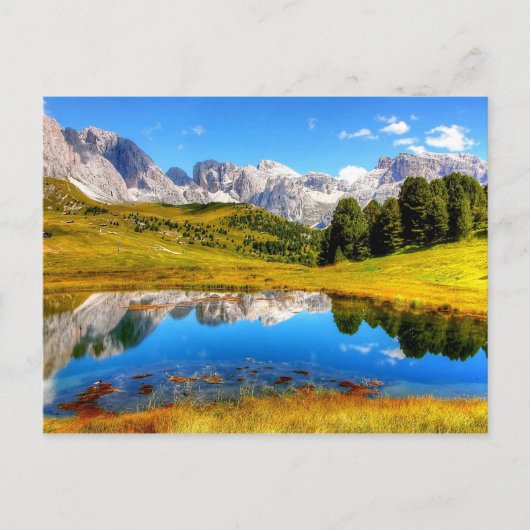 Groen landschap met het Pond- en Snowy-gebergte Briefkaart (Voorkant)