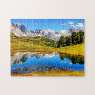 Groen landschap met Pond- en Snowy-bergen Legpuzzel