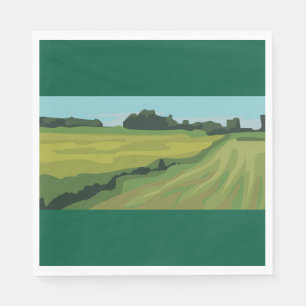 Groen Landschap Platteland Servet