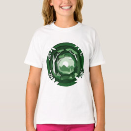 Groen landschap t-shirt