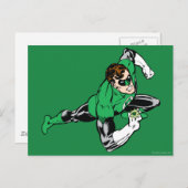 Groen lantaarnblad rechts briefkaart (Voorkant / Achterkant)