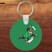 Groen lantaarnblad rechts sleutelhanger (Voorkant)