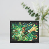 Groen lantaarns schilderen briefkaart (Staand voorkant)