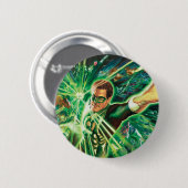 Groen lantaarns schilderen ronde button 5,7 cm (Voorkant /achterkant)