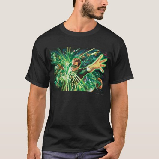 Groen lantaarns schilderen t-shirt (Voorkant)