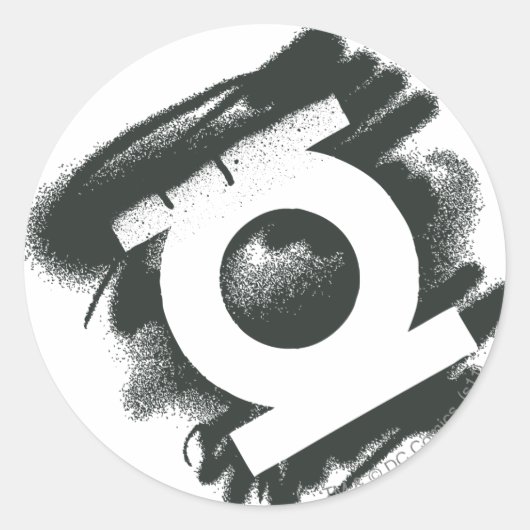 Groen lantaarnspuitsymbool ronde sticker (Voorkant)