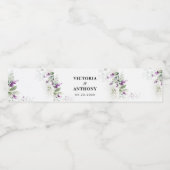 groen lavendel bruiloft water fles label waterfles etiket (Enkel label)