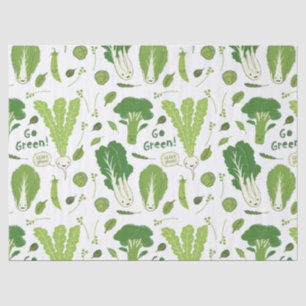 Groen! Leafy Green. Happy Garden Veggies Tissuepapier