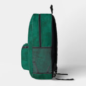 Groen leder bedrukte rugzak (Rechts)