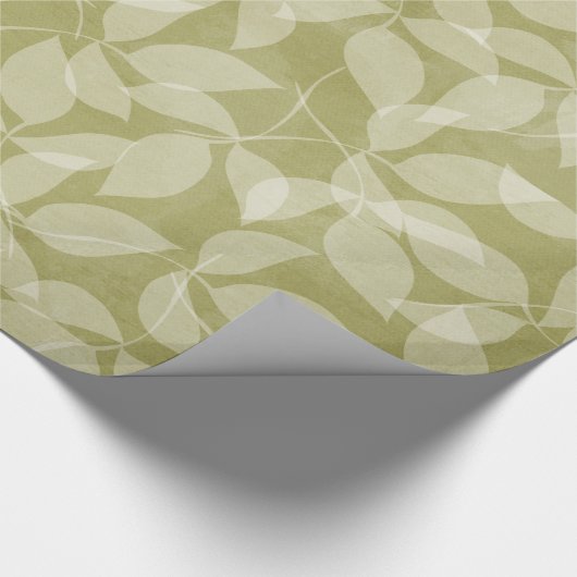 Groen leder Bladeren Bladeren Vertakkerijnpapier Cadeaupapier (Hoek)