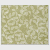 Groen leder Bladeren Bladeren Vertakkerijnpapier Cadeaupapier (Vlak)