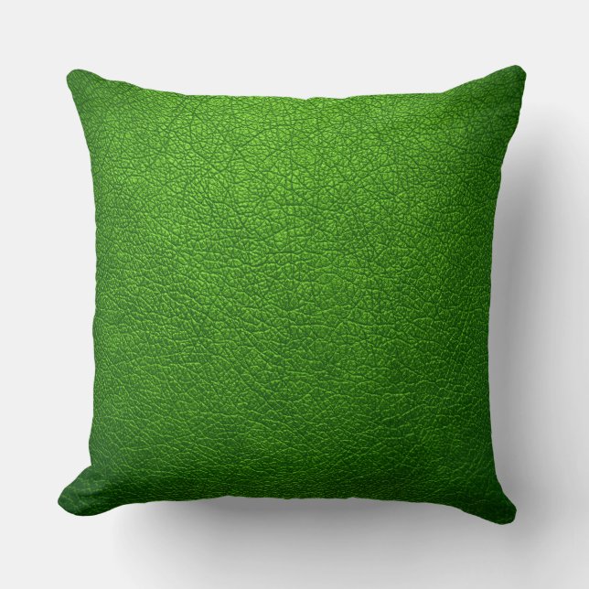 Groen leder kussen (Voorkant)