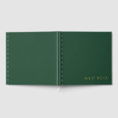 Groen lederen ontwerp gastenboek (Volledig)