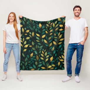 Groen lederen patroon fleece deken