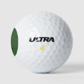 Groen lederen textuur monogrammed Initiaal Golfballen (Logo)