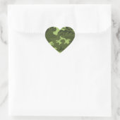 Groen leger camouflage ontwerp hart sticker (Tas)