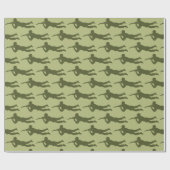 Groen Leger Man Sniper Pose Cadeaupapier (Vlak)