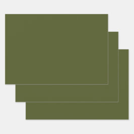 Groen leger (vaste kleur) inpakpapier vel