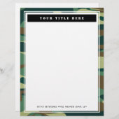 Groen legercamo elegant aangepast papier (Voorkant / Achterkant)