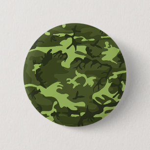 Groen legercamouflage ronde button 5,7 cm