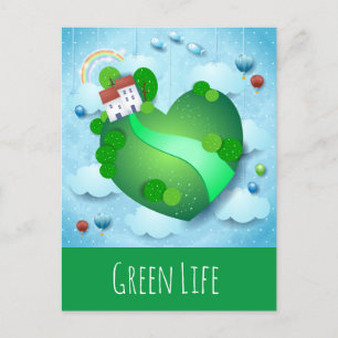 Groen leven briefkaart