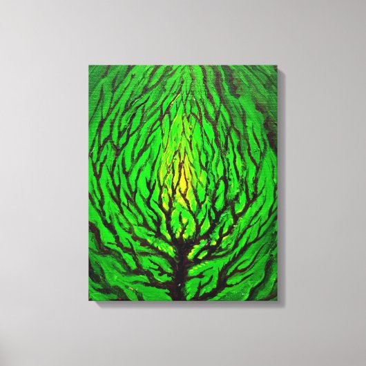 Groen leven canvas afdruk (Voorkant)