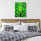 Groen leven canvas afdruk (Insitu (Slaapkamer))