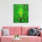 Groen leven canvas afdruk (Insitu (Woonkamer))