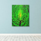 Groen leven canvas afdruk (Insitu (Houten vloer))