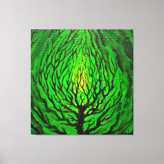 Groen leven canvas afdruk