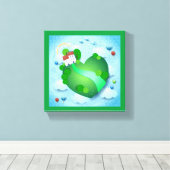 Groen leven canvas afdruk (Insitu (Houten vloer))