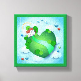 Groen leven canvas afdruk