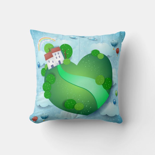 Groen leven kussen (Voorkant)