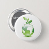 Groen leven ronde button 5,7 cm (Voorkant /achterkant)