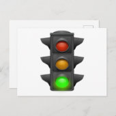 Groen licht - Het licht van het Verkeer - het lich Aankondigingskaart (Voorkant / Achterkant)