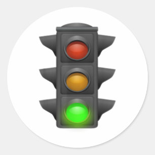 Groen licht - Het licht van het Verkeer - het lich Ronde Sticker