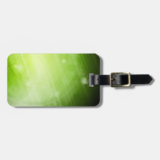 Groen lichtontwerp in hi-tech stijl bagagelabel (Voorkant horizontaal)