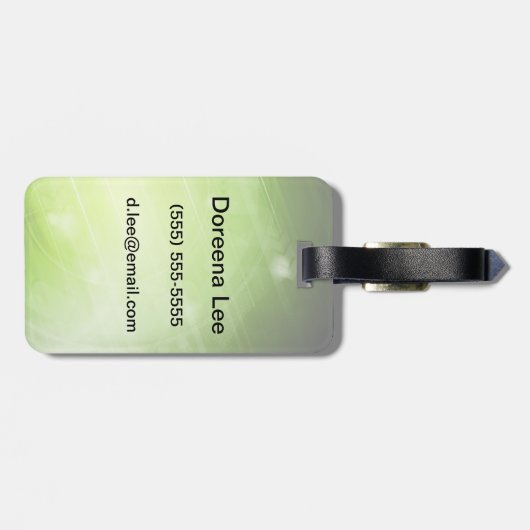 Groen lichtontwerp in hi-tech stijl bagagelabel (Achterkant horizontaal)