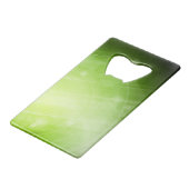 Groen lichtontwerp in hi-tech stijl kredietkaart flessenopener (Voorkant Gekanteld)