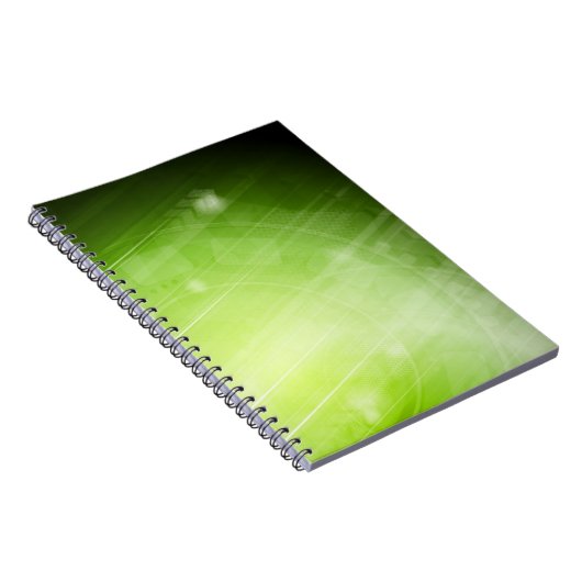 Groen lichtontwerp in hi-tech stijl notitieboek (Rechterzijde)